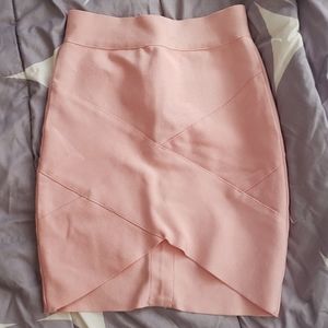 Light pink bandage skirt